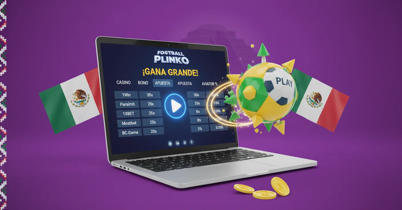 Comparativa de bonos de Plinko por casino mostrando porcentaje, rollover y código promocional lado a lado